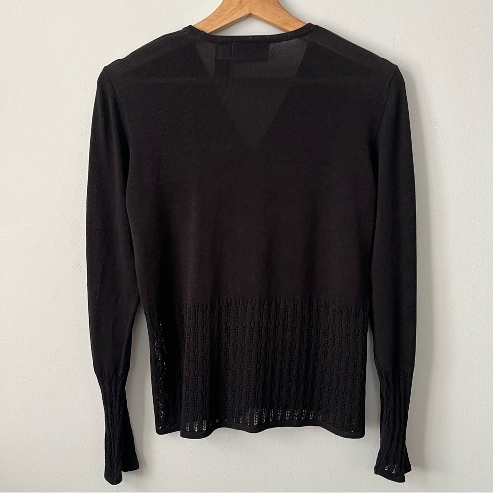 Liz Claiborne Liz Sport Black Long Sleeve Cardigan, Size M - Picture 7 of 7